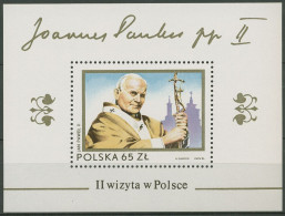 Polen 1983 Papst Johannes Paul II. In Polen Block 91 Postfrisch (C93329) - Blocs & Feuillets