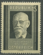 Österreich 1951 Tod Von Karl Renner 959 Postfrisch - Unused Stamps