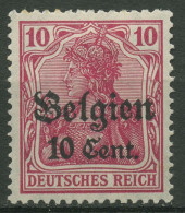 Landespost In Belgien 1916/18 Germania Mit Aufdruck 14 B Mit Falz - Besetzungen 1914-18