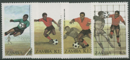 Sambia 1986 Fußball-WM In Mexiko Spielszenen 360/63 Postfrisch - Zambie (1965-...)