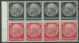 Dt. Reich 1937/39 Markenheftchenblatt Hindenburg H-Blatt 90 B Postfrisch - Zusammendrucke
