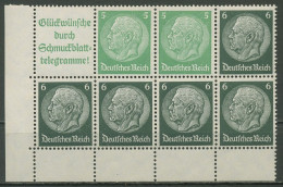 Dt. Reich 1940/41 Markenheftchenblatt Hindenburg H-Bl. 99.1 B UR Ecke Postfrisch - Zusammendrucke