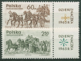 Polen 1965 Tag Der Briefmarke Pferdekutsche 1621/22 Zf Postfrisch - Unused Stamps