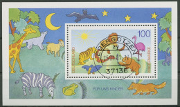 Bund 1995 Für Uns Kinder Tierversammlung Block 34 Mit TOP-Stempel (C98723) - Sonstige & Ohne Zuordnung