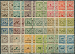 Deutsches Reich 1923 Korbdeckel Muster 313/30 A 4er-Block Postfrisch Gezähnt - Nuovi