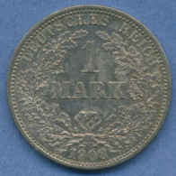 Deutsches Reich 1 Mark Kursmünze 1908 F, J 17 Vz/st (m5829) - 1 Mark