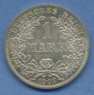 Deutsches Reich 1 Mark Kursmünze 1907 A, J 17 St (m5825) - 1 Mark