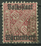 Württemberg Dienstmarken 1919 Mit Aufdruck 262 Gestempelt - Gebraucht