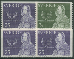 Schweden 1965 Schriftstellerin Fredrika Bremer 540/41 Postfrisch - Ungebraucht