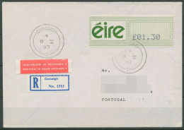 Irland ATM 1990 Einzelwert Ersttagsbrief R-Brief ATM 3 FDC (X80303) - Automatenmarken (Frama)