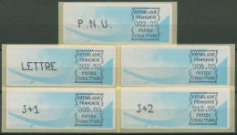 Frankreich ATM 1988 Satz 2,20/2,50/6,00/9,00/12,00 ATM 9.11 E ZS 7 Postfrisch - 1985 Papel « Carrier »