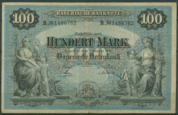 Bayerische Notenbank 100 Mark 1900 Serie B, BAY-3c Gebraucht (K1580) - Other & Unclassified