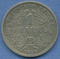 Deutsches Reich 1 Mark Kursmünze 1893 F, J 17 Fast Vz (m5814) - 1 Mark