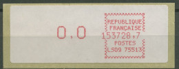 Frankreich ATM 1981 TEST ZAHL Automat: LS 09 75513, ATM 3.3 XXII Postfrisch - 1985 « Carrier » Paper