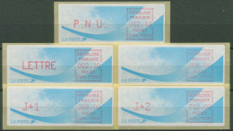 Frankreich ATM 1988 Satz 2,10/2,30/6,00/9,00/12,00 ATM 9.2 B ZS 6 Postfrisch - 1985 Carta « Carrier »