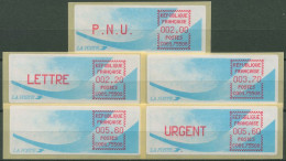 Frankreich ATM 1988 Satz 2,00/2,20/3,70/5,60/5,60 ATM 9.4 B PS 1 Postfrisch - 1985 Carta « Carrier »