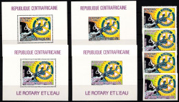 Zentralafr. Republik Block 315-316 + 1084-1085 A+B Postfrisch Rotary Club #ND156 - Centrafricaine (République)