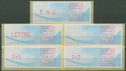 Frankreich ATM 1988 Satz 2,20/2,50/6,00/9,00/12,00 ATM 9.2 B ZS 7 Postfrisch - 1985 « Carrier » Paper