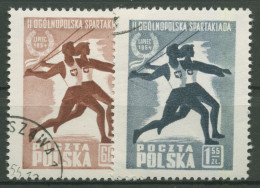 Polen 1954 Spartakiade 864/65 Gestempelt - Usados