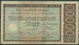 Glogau Schlesien 500000 Mark 1923, Keller 1808 B, Gebraucht (K1602) - Altri & Non Classificati