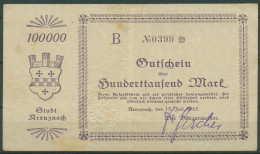 Kreuznach 100000 Mark 1923, Keller 2812 A, Gebraucht (K1620) - Sonstige & Ohne Zuordnung