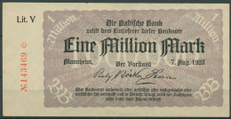 Badische Bank 1 Million Mark 1923 Lit. Y, BAD-11b. Leicht Gebraucht (K1577) - Other & Unclassified