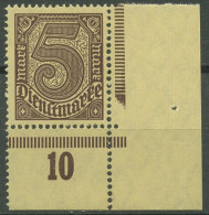 Deutsches Reich Dienstmarke 1920 Plattendruck D 33 A P UR Ecke 4 Postfrisch - Dienstmarken