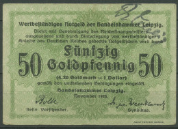 Leipzig Handelskammer 50 Goldpfennig 1923, Gebraucht (K1591) - Andere & Zonder Classificatie