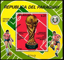 Paraguay Block 206 Postfrisch Fußball, Muster #ND188 - Paraguay