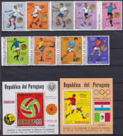 Paraguay Block 128-129 + 1951-1959 Postfrisch Fußball, Muster #ND249 - Paraguay