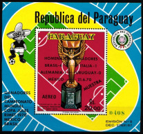 Paraguay Block 153 Postfrisch Fußball WM Mexiko 1986, Muster #ND303 - Paraguay