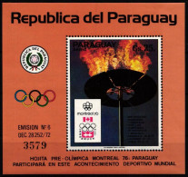 Paraguay Block 221 Postfrisch Olympisches Feuer #ND182 - Paraguay