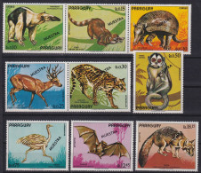 Paraguay 2385-2393 Postfrisch Wildtiere, Muster #ND220 - Paraguay