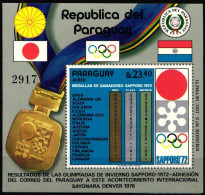 Paraguay Block 192 Postfrisch Sapporo Medaillengewinner #ND283 - Paraguay