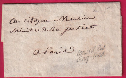 FRANCHISE CONSEIL DES CINQ CENS PARIS AN5 POUR PARIS LETTRE - 1801-1848: Précurseurs XIX