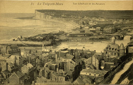 CPA LE TREPORT-MERS. Vue Générale Et Les Falaises - Le Treport