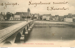 CPA Saint Jean De Losne-Vue Générale Et Pont Sur La Saône-Timbre       L1951 - Andere & Zonder Classificatie