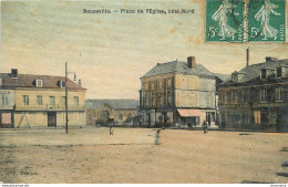 CPA Beuzeville-Place De L'église-Timbre    L1085 - Autres & Non Classés