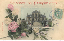 CPA Souvenir De Sacquenville-Mairie-Timbre  L1088 - Autres & Non Classés