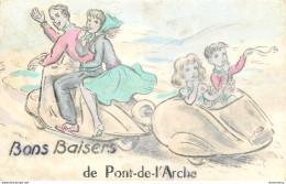 CPA Bons Baisers De Pont De L'Arche  L1088 - Pont-de-l'Arche