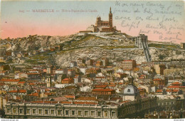 CPA Marseille-Notre Dame De La Garde    L1218 - Notre-Dame De La Garde, Funicular Y Virgen