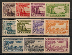 SENEGAL - 1935 - Poste Aérienne PA N°YT. 1 à 11 - Série Complète - Neuf Luxe ** / MNH / Postfrisch - Aéreo