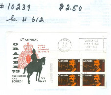 Mounted Police Montée; GRC / RCMP; Gendarmerie; Sc. # 612; Souvenir Cover, ORAPEX 73 (10239) - Used Stamps