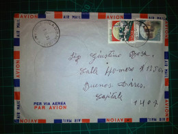 ITALIE, Enveloppe Aereo Circulée Par Avion Vers La République Argentine Avec Une Belle Variété De Timbres-poste (château - Airmail