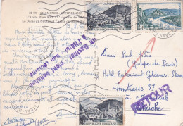 1955 -C.P De PLATEAU D'ASSY-74 Pour INNSBRUCK (Autriche) ,timbre,griffe "Non Réclamé à L'hotel " , Cachet - 1921-1960: Periodo Moderno
