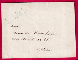 FRANCHISE CONSERVATOIRE IMPERIAL DE MUSIQUE ET DE DECLARATION POUR PARIS LETTRE - 1801-1848: Précurseurs XIX