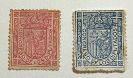 1896.- ESPAÑA. Servicio Oficial. Edifil Nº 230 Y 231. Nuevos Con Fijasellos (*) - Servicios