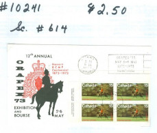 Mounted Police Montée; GRC / RCMP; Gendarmerie; Sc. # 614; Souvenir Cover, ORAPEX 73 (10241) - Usados