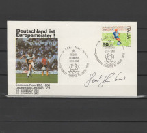 Italy 1980 Football Soccer European Championship Commemorative Cover With Signature Of Horst Hrubesch - Europei Di Calcio (UEFA)