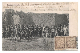 Postcard Sudan Soudan Francais Young Native Warriors Walls Fortress Posted - Soudan